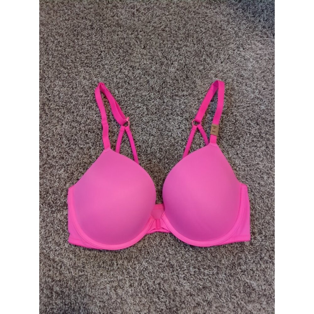 Victoria's Secret PINK Wear Everywhere Front-Close Convertible Jewel Bra 34D NWT